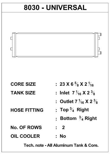 CSF Dual-Pass Cross-Flow Heat Exchanger, 3/4 in Slip-On (Universal) - image 8
