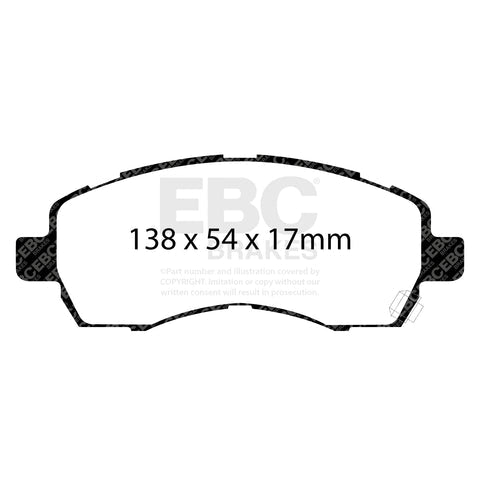 EBC Greenstuff 2000 Series Sport Brake Pad Set (DP21138) Image 4