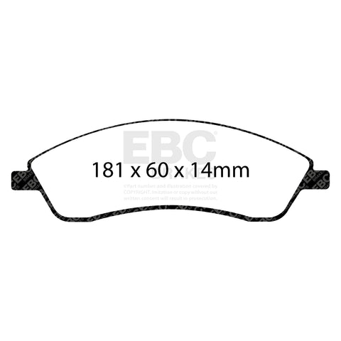 EBC Redstuff 3000 Series Sport Brake Pad Set (DP31692C) Image 3