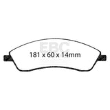 EBC Redstuff 3000 Series Sport Brake Pad Set (DP31692C) Image 3