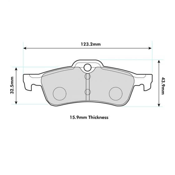 PBS Mini Rear Performance Brake Pads 8139