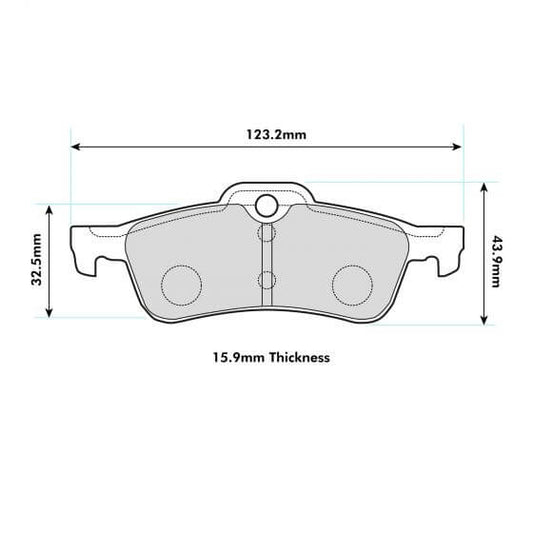PBS Mini Rear Performance Brake Pads 8139