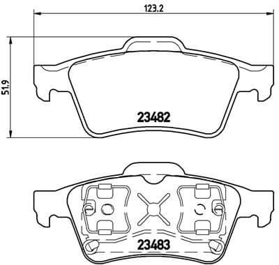 PBS Renault Megane II RS 225 Rear ProTrack with Teves Performance Brake Pads 8152PT - FD Racing