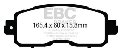 EBC Ultimax OE Replacement Brake Pad Set (DPX3011) Image 2