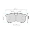 PBS Ford Fiesta St180/200 Rear Pad  8171 - FD Racing