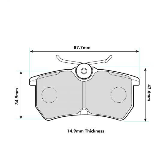 PBS Ford Fiesta St180/200 Rear Pad  8171 - FD Racing