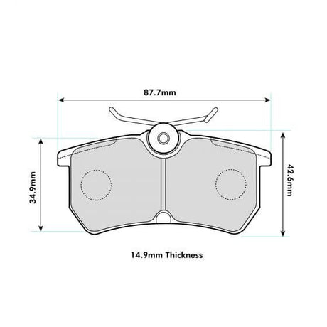 PBS Ford Fiesta St150 Rear Pad  8171 - FD Racing