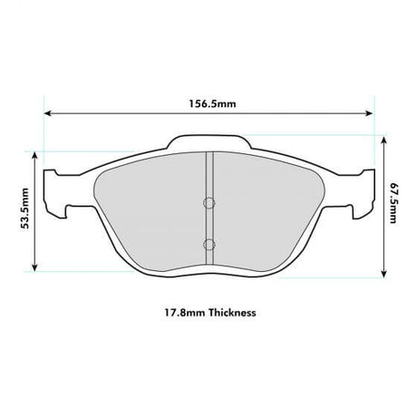 PBS Ford Focus ST170 Front Performance Brake Pads 8197 - FD Racing