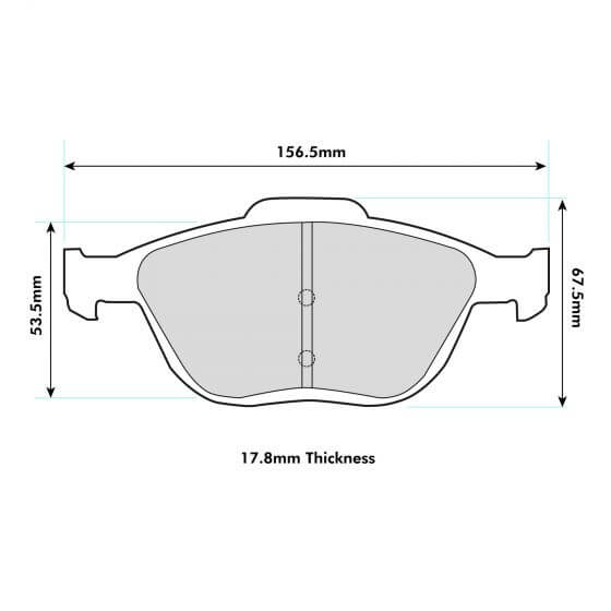 PBS Ford Focus ST170 Front Performance Brake Pads 8197 - FD Racing