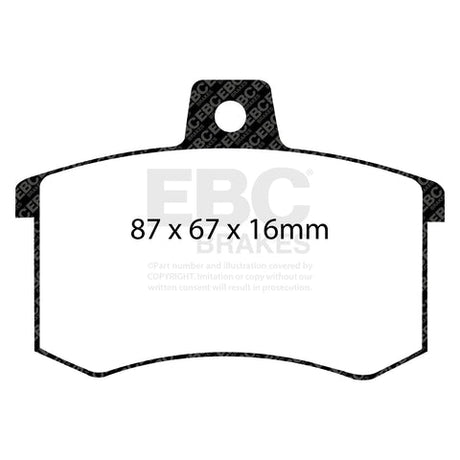 EBC Redstuff 3000 Series Sport Brake Pad Set (DP3370C) Image 1