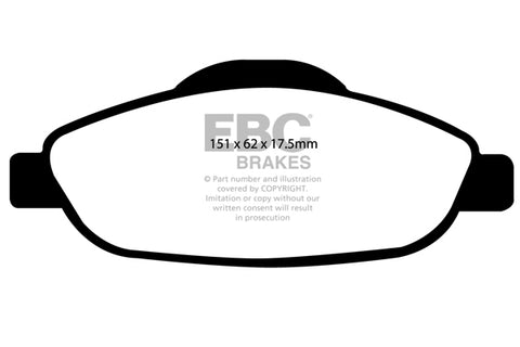 EBC Greenstuff 2000 Series Sport Brake Pad Set (DP21978) Image 2