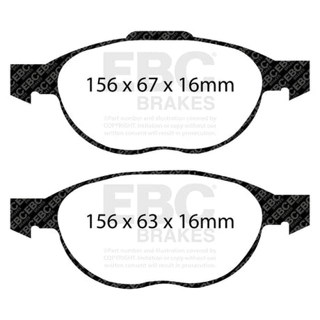EBC Performance Pack Pad & Line Kit with Yellowstuff Pads (PLK1971) Image 1