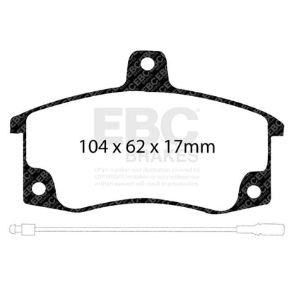 EBC Greenstuff 2000 Series Sport Brake Pad Set (DP21192) Image 3