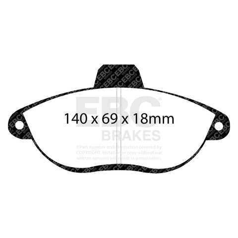 EBC Ultimax OE Replacement Brake Pad Set (DP1053) Image 2