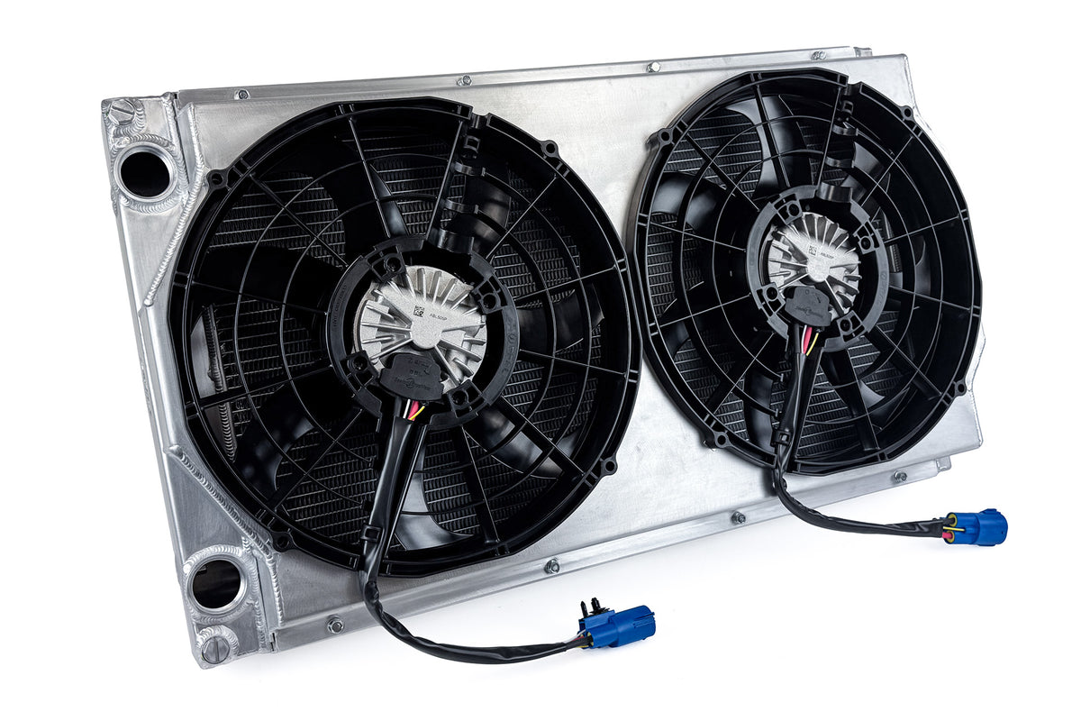 CSF Motorsport Dual-Pass Radiator Module with Shroud & Twin 14-inch SPAL Fans (Universal)