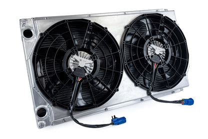 CSF Motorsport Dual-Pass Radiator Module with Shroud & Twin 14-inch SPAL Fans (Universal)