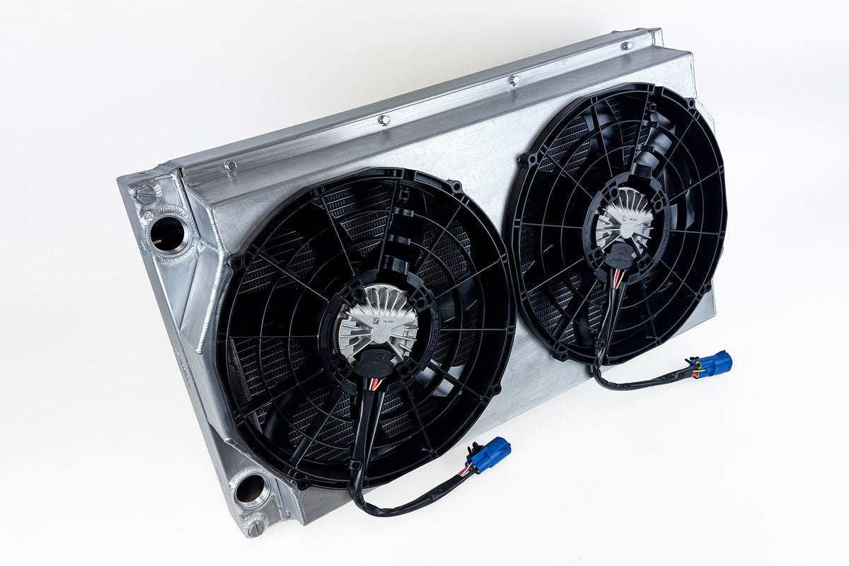 CSF Motorsport Dual-Pass Radiator Module with Shroud & Twin 14-inch SPAL Fans (Universal) - image 2