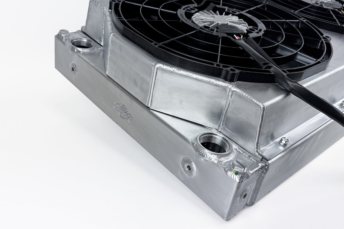 CSF Motorsport Dual-Pass Radiator Module with Shroud & Twin 14-inch SPAL Fans (Universal) - image 6