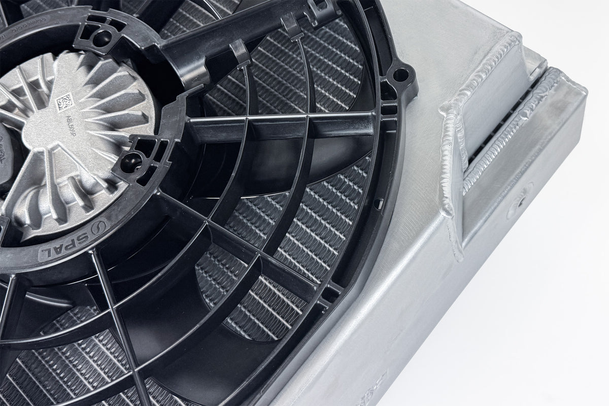 CSF Motorsport Dual-Pass Radiator Module with Shroud & Twin 14-inch SPAL Fans (Universal) - image 9