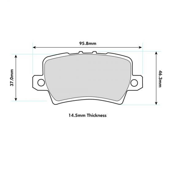 PBS Honda Civic FN2 Rear Performance Brake Pads 8417 - FD Racing