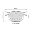 PBS BMW All E46 330 models Rear Pads 8422 - FD Racing