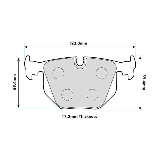 PBS BMW All E46 330 models Rear Pads 8422 - FD Racing
