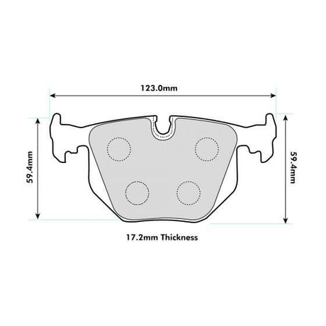 PBS BMW All E46 330 models Rear Pads 8422 - FD Racing
