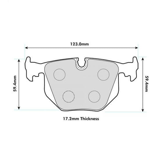 PBS BMW All E46 330 models Rear Pads 8422