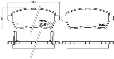 PBS Ford Fiesta (6) 1.0 EcoBoost Front Performance Brake Pads 8435 - FD Racing