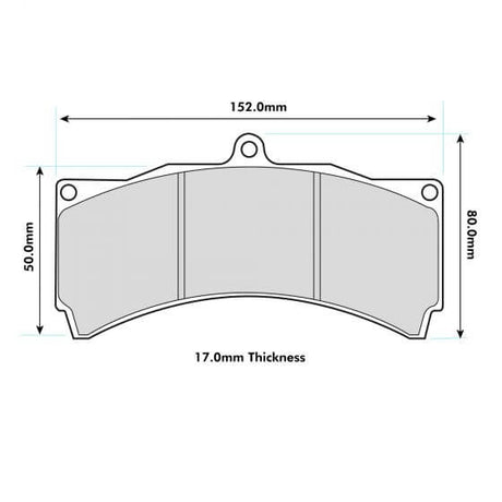 PBS K Sport Caliper  8POT Brake Pad 17mm 8448 - FD Racing