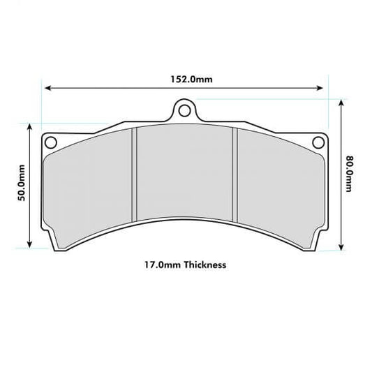 PBS K Sport Caliper  8POT Brake Pad 17mm 8448