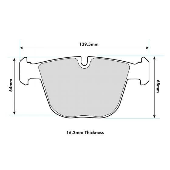 PBS BMW M3 (E92) All 3 Coupe M3 Rear PBS ProRace Pad   8465 - FD Racing