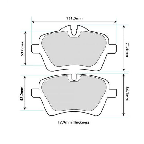 PBS Mini R50 to R61 Front Performance Brake Pads 8471 - FD Racing