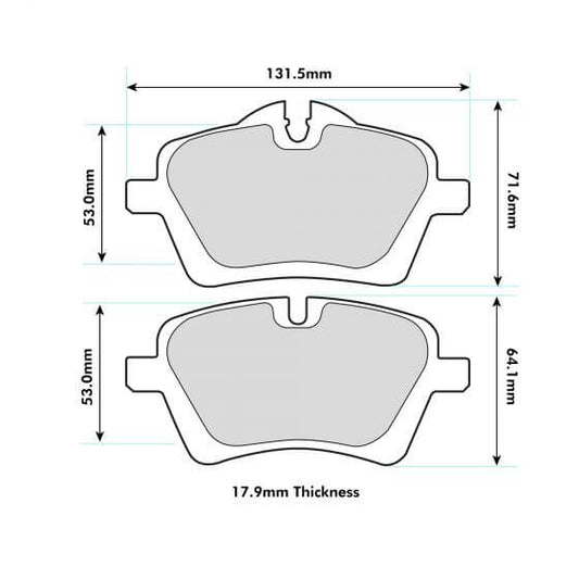 PBS Mini R50 to R61 Front Performance Brake Pads 8471