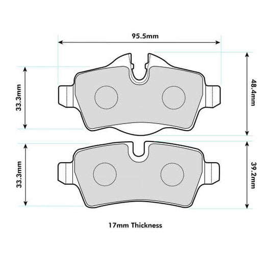 PBS Mini Rear Performance Brake Pads 8472