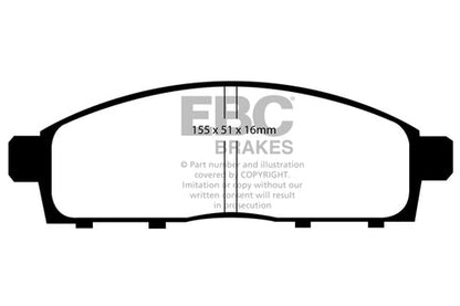 EBC Ultimax OE Replacement Brake Pad Set (DP1963) Image 3