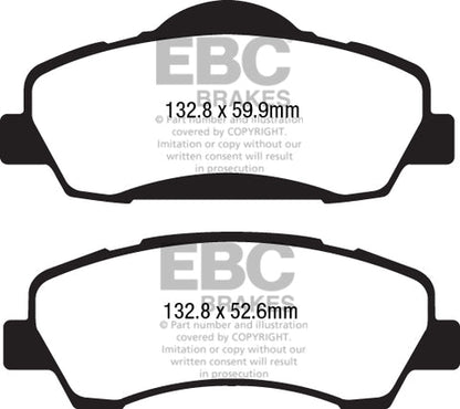 EBC Greenstuff 2000 Series Sport Brake Pad Set (DP22177) Image 2