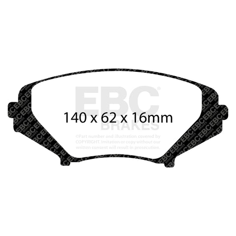 EBC Bluestuff NDX Trackday Brake Pad Set (DP51665NDX) Image 3