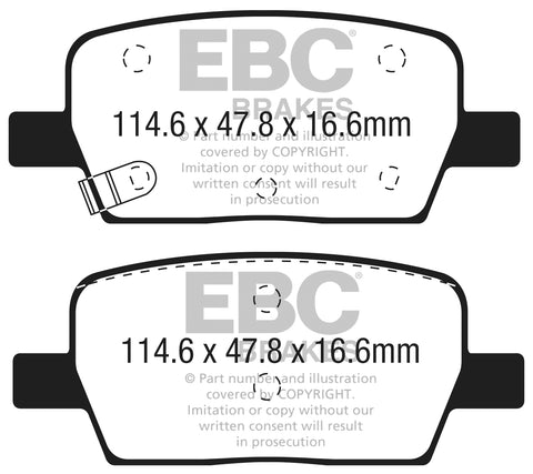 EBC Greenstuff 6000 Series Truck and SUV Brake Pad Set (DP63064) Image 3