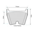 PBS K Sport 8 pistons 380mm PBS front Pads 8580 8 pads - FD Racing
