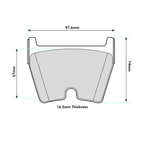 PBS K Sport 8 pistons 380mm PBS front Pads 8580 8 pads