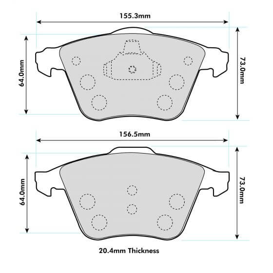 PBS VW Golf Mk5/6 Front Performance Brake Pads 8601 - FD Racing