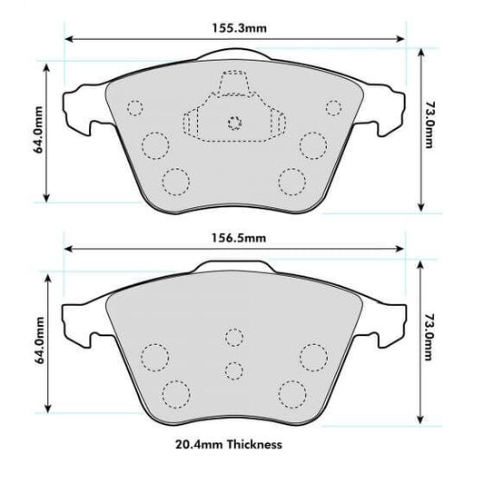 PBS Audi TT (8J3) &  (8J9) 3.2 & 2.0Front Pads 8601 - FD Racing