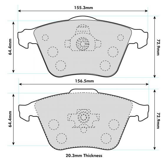PBS Audi A3 (8P1) S3 & 3.2 Front Performance Brake Pads 8602