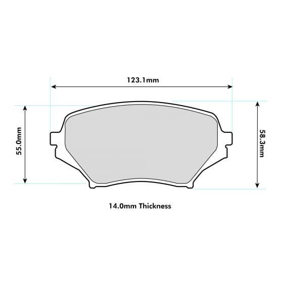 PBS Mazda MX5 MK3 (NC) Race Brake Pads - 1.8 / 2.0 Front Performance Pads - FD Racing