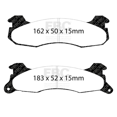 EBC Greenstuff 2000 Series Sport Brake Pad Set (DP21161) Image 2