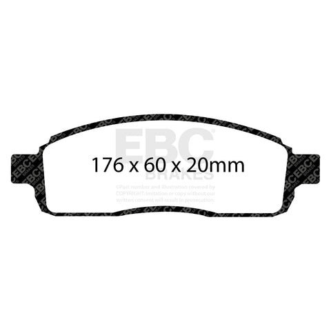 EBC Greenstuff 6000 Series Truck and SUV Brake Pad Set (DP61696/2) Image 1