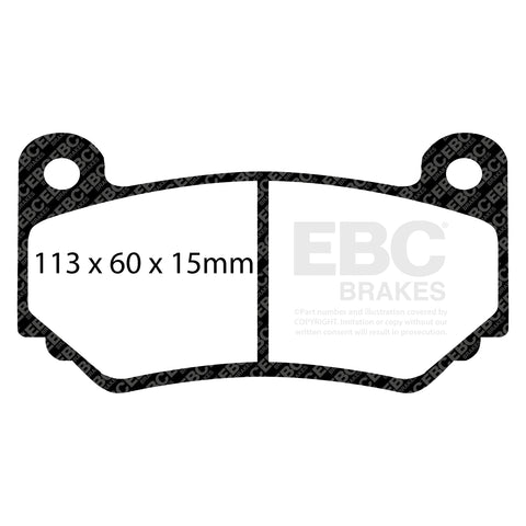 EBC Yellowstuff 4000 Series Street and Track Brake Pad Set (DP41377R) Image 2