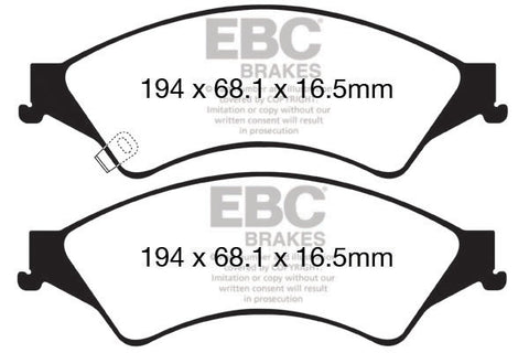 EBC Yellowstuff 4000 Series Street and Track Brake Pad Set (DP42140R) Image 2