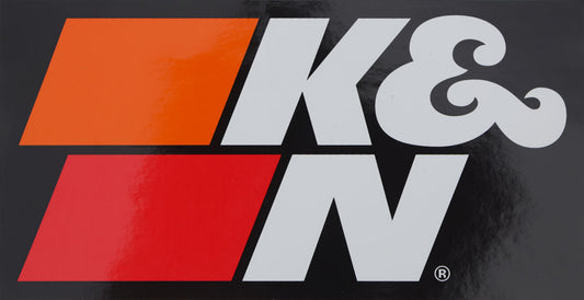 K&N Logo Decal White 10-3/8" x 5-3/8"